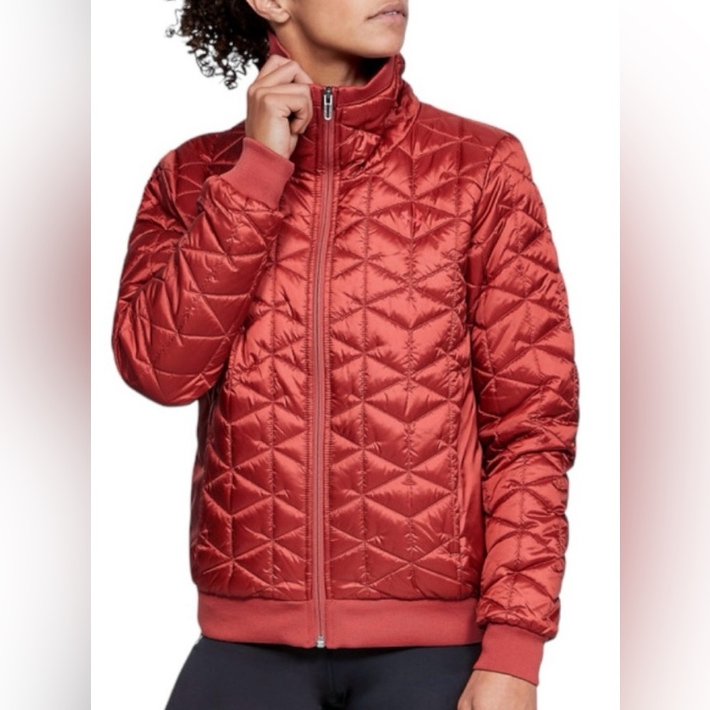 NWOT UNDER ARMOUR quilted bomber jacket zipper pockets size…